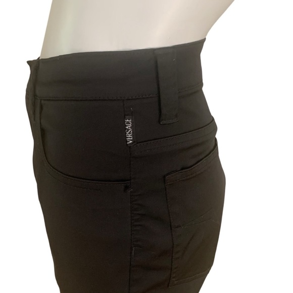 VERSACE Jeans Couture Vintage High Rise Shimmer Black Jeans - Picture 5 of 16